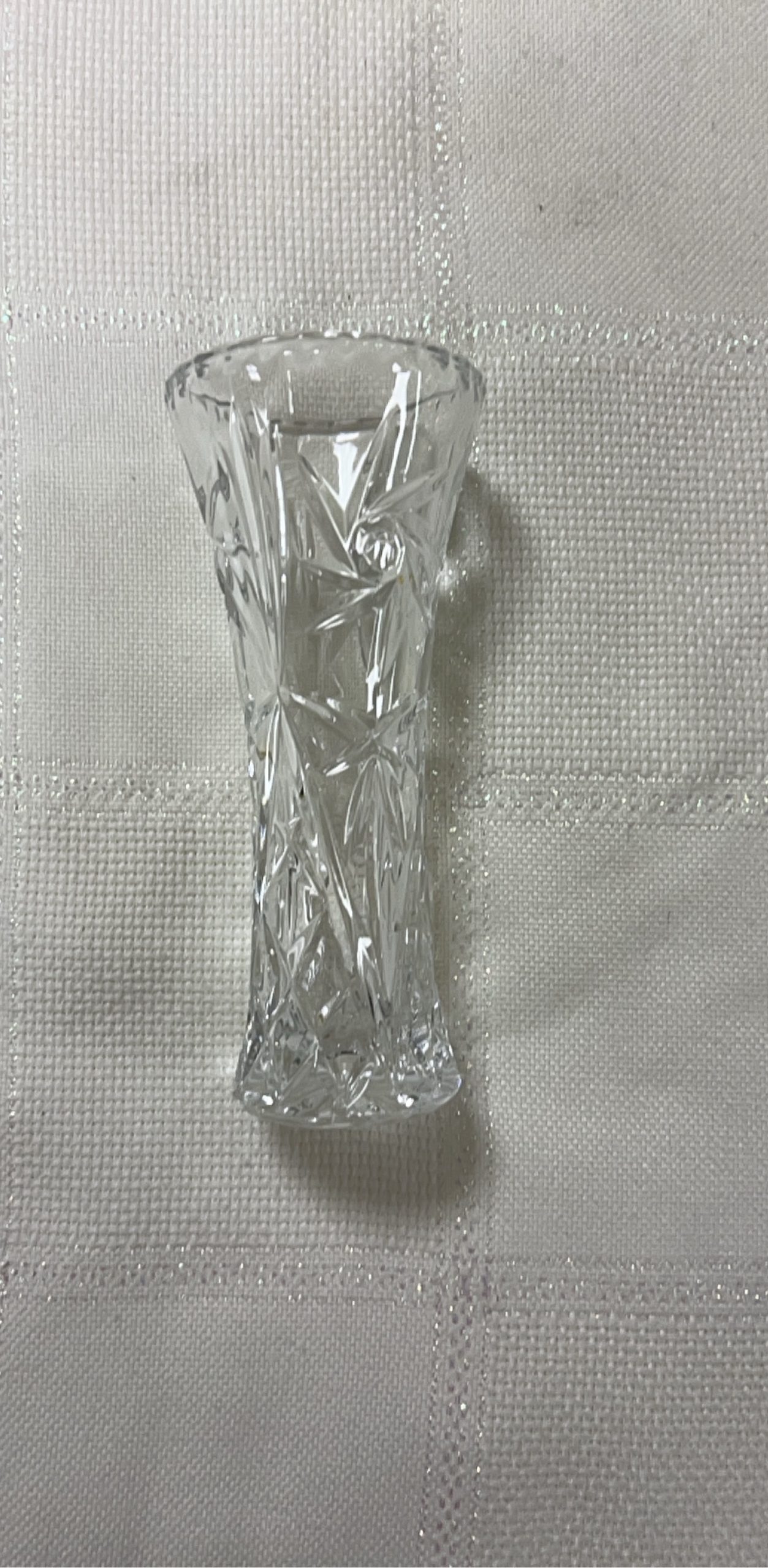Lenox Clear Crystal Bud Vase 6 in with Cut Glass Design