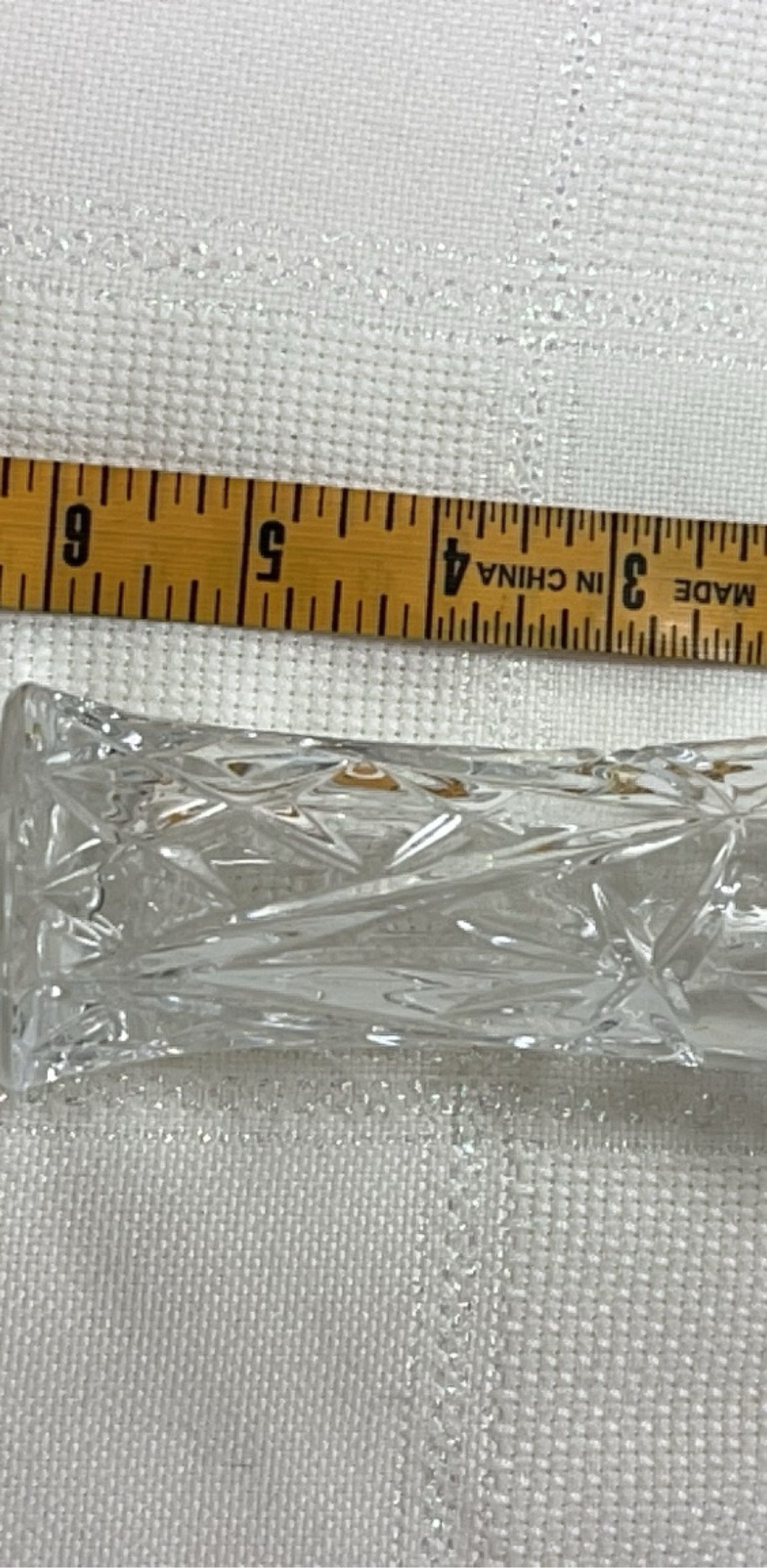 Lenox Clear Crystal Bud Vase 6 in with Cut Glass Design image 2