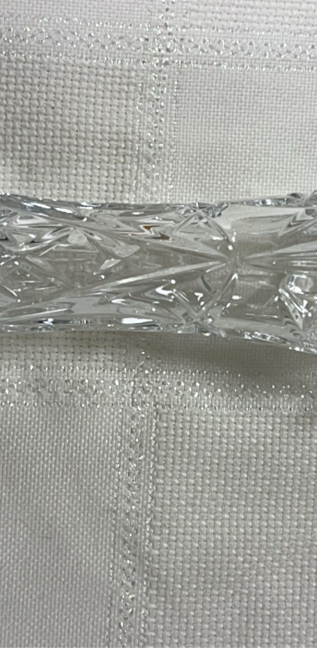 Lenox Clear Crystal Bud Vase 6 in with Cut Glass Design image 5
