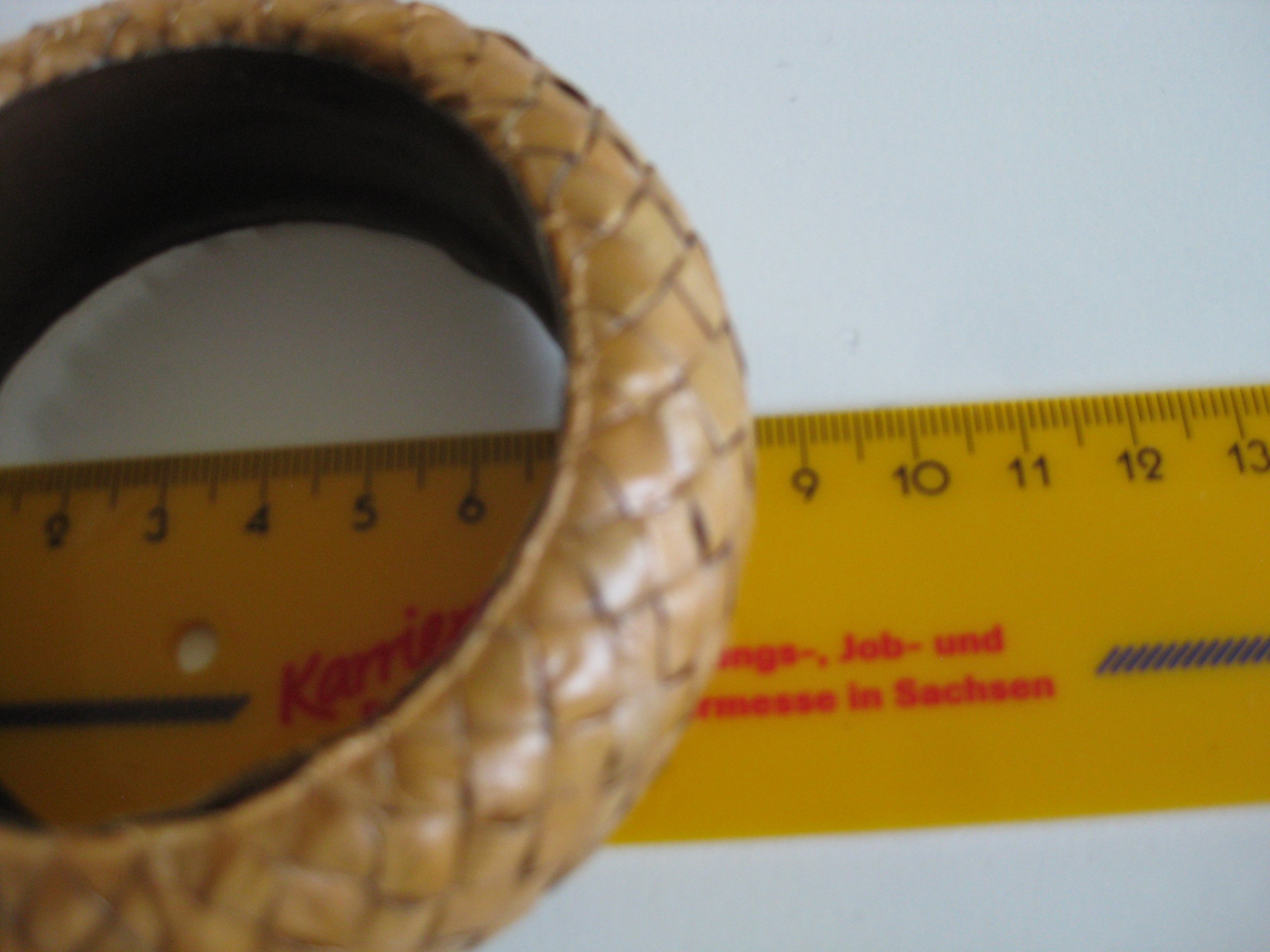 Handmade Brown Woven Leather Bangle Bracelet One Size image 7