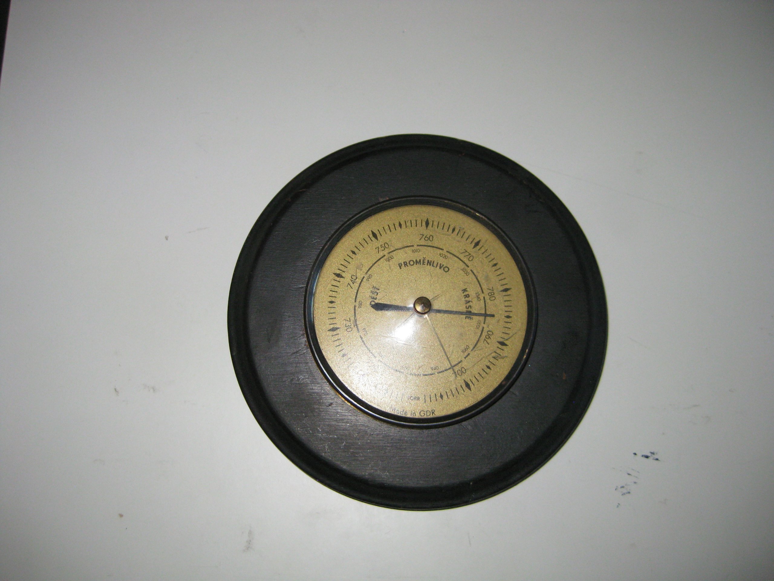 Vintage PROMĚNLIVO Barometer Round Black Wall Mount image 2