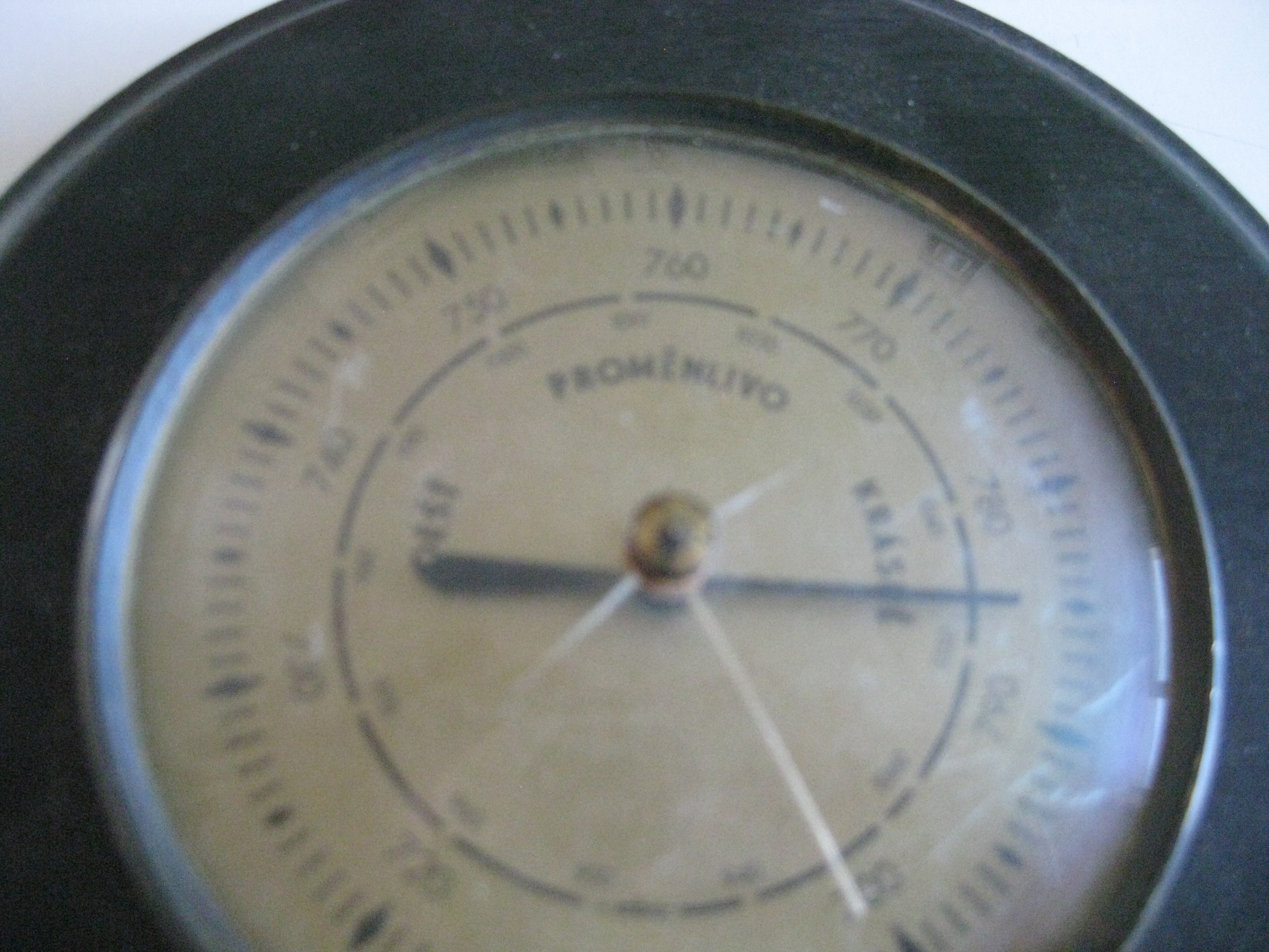 Vintage PROMĚNLIVO Barometer Round Black Wall Mount image 6