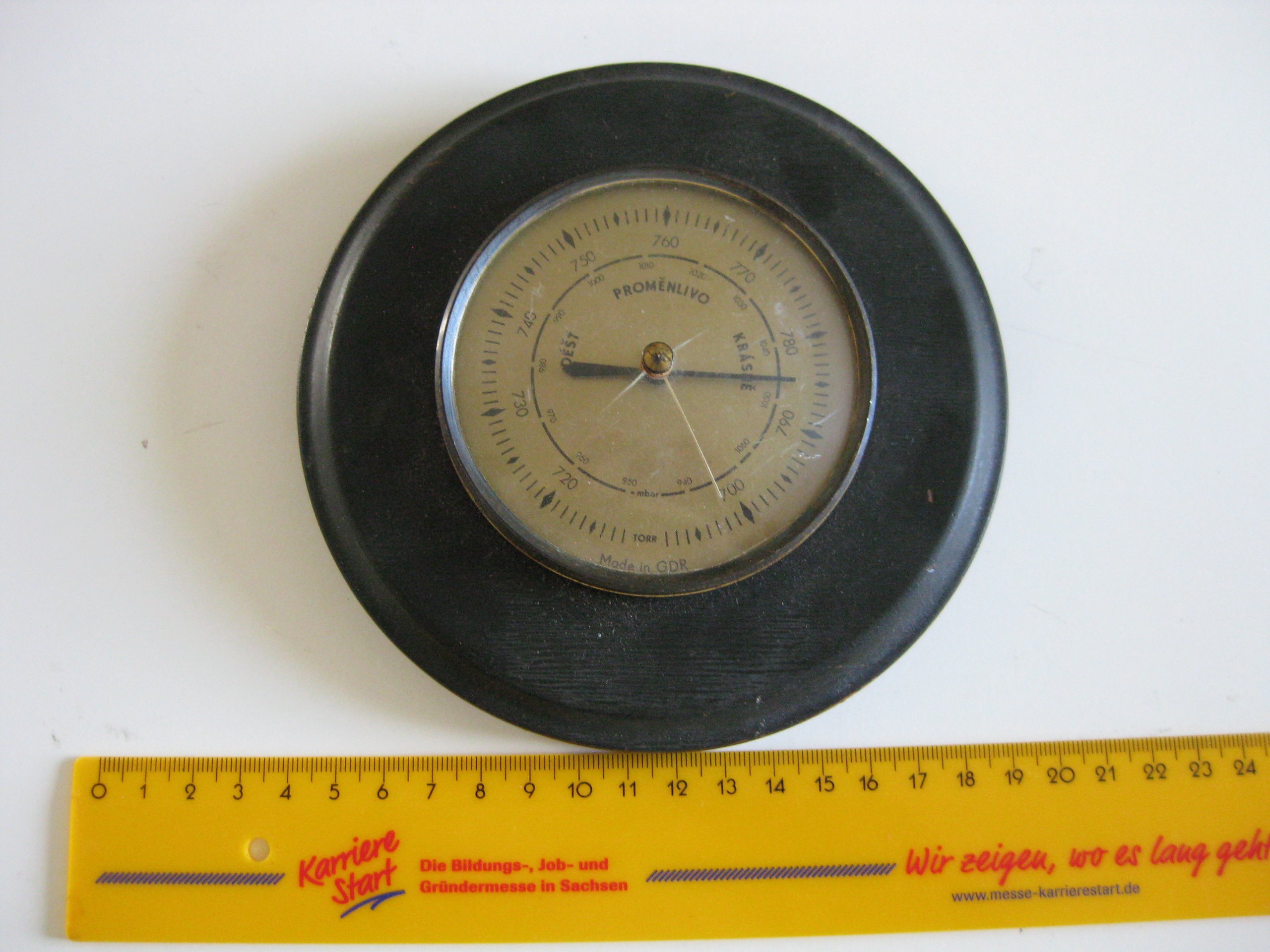 Vintage PROMĚNLIVO Barometer Round Black Wall Mount image 8