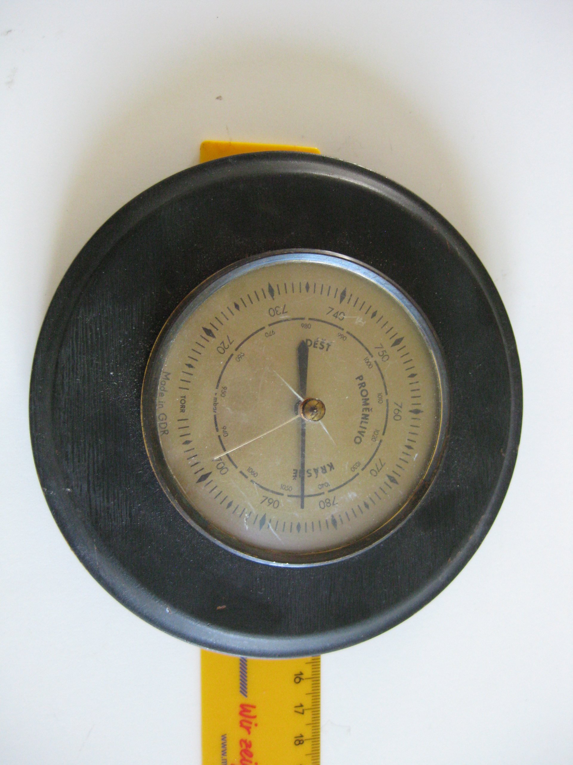 Vintage PROMĚNLIVO Barometer Round Black Wall Mount image 10