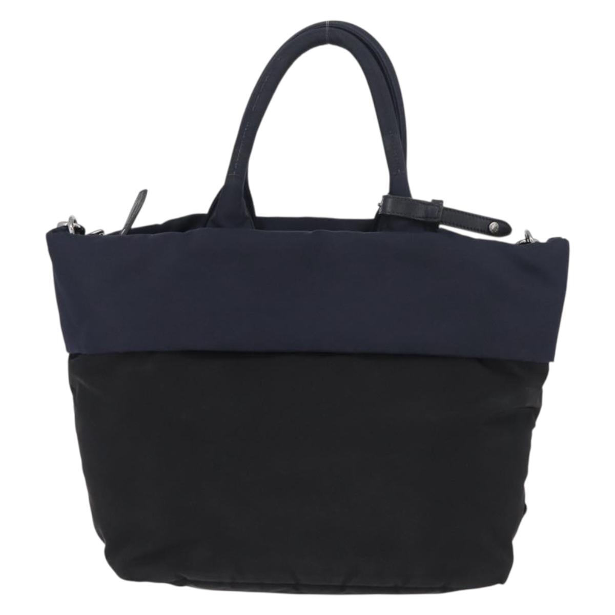Borsa a mano PRADA nylon 2 vie nero argento originale ep14530A image 3
