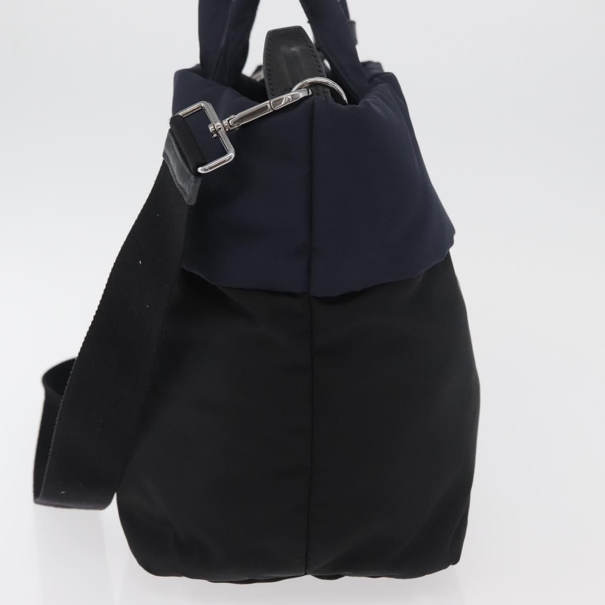 Borsa a mano PRADA nylon 2 vie nero argento originale ep14530A image 4