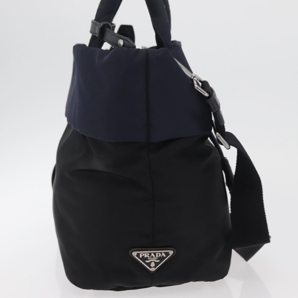 Borsa a mano PRADA nylon 2 vie nero argento originale ep14530A image 5