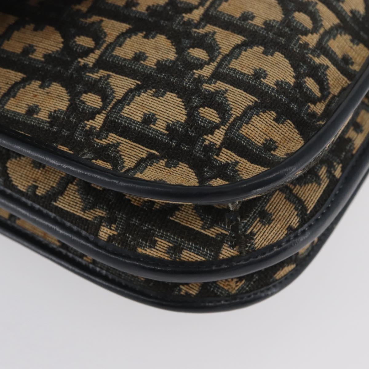 Borsa a tracolla Christian Dior Trotter in tela oro navy originale 174528 image 9