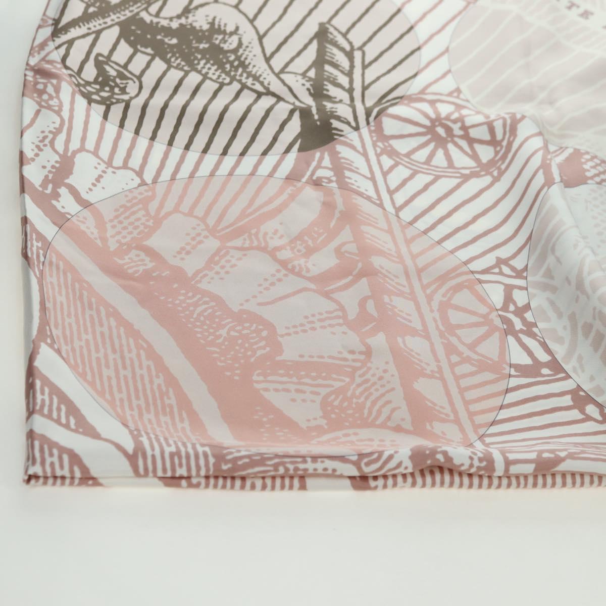 Sciarpa HERMES Carre 140 "SOITE ET POURSUITE" rosa seta originale hk3779V image 9