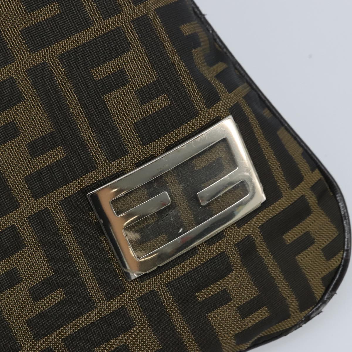 Borsa a tracolla FENDI Zucca in tela marrone nero originale ARZ776 image 9