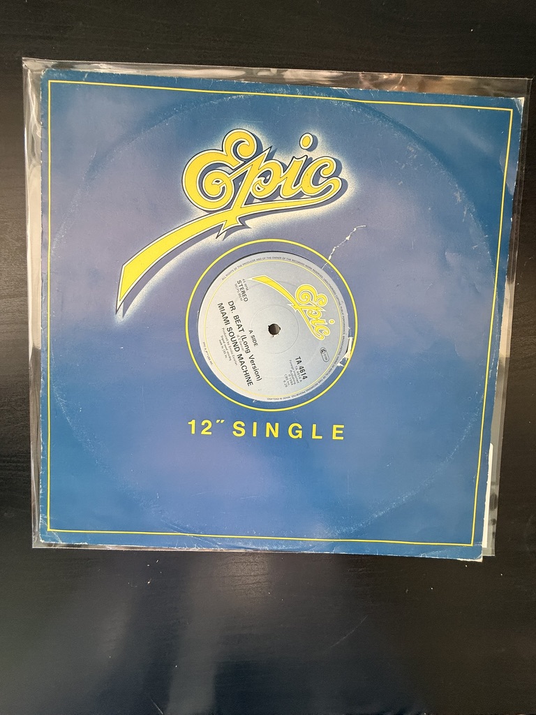 Miami Sound Machine Epic Blue 12" Vinyl Record Single Dr Beat VG+