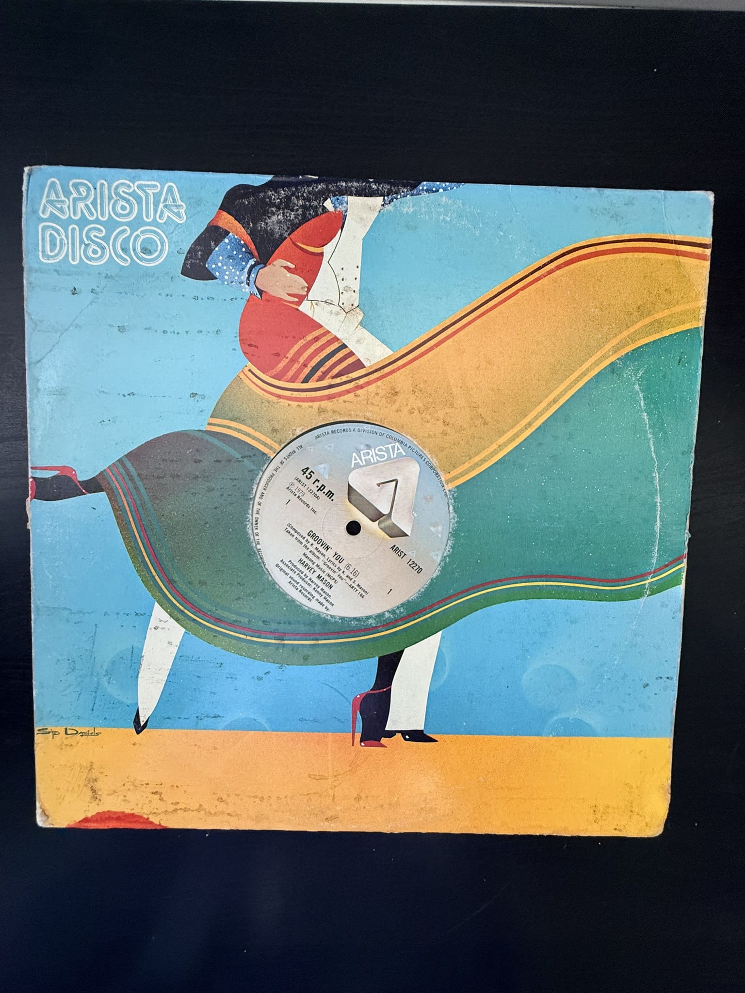 Harvey Mason Arista Disco Vinyl Record Groovin' You / Never Give You Up 12" VG 1979