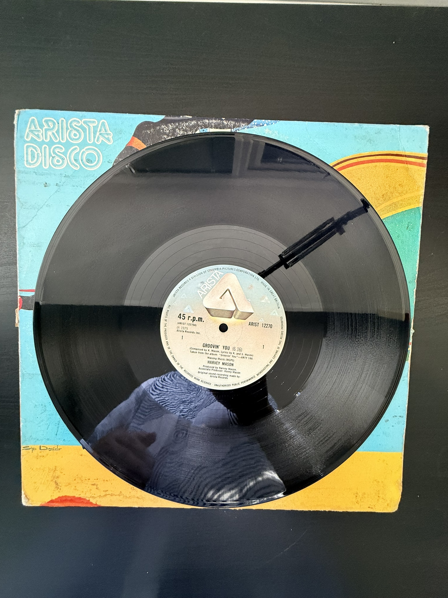 Harvey Mason Arista Disco Vinyl Record Groovin' You / Never Give You Up 12" VG 1979 image 2