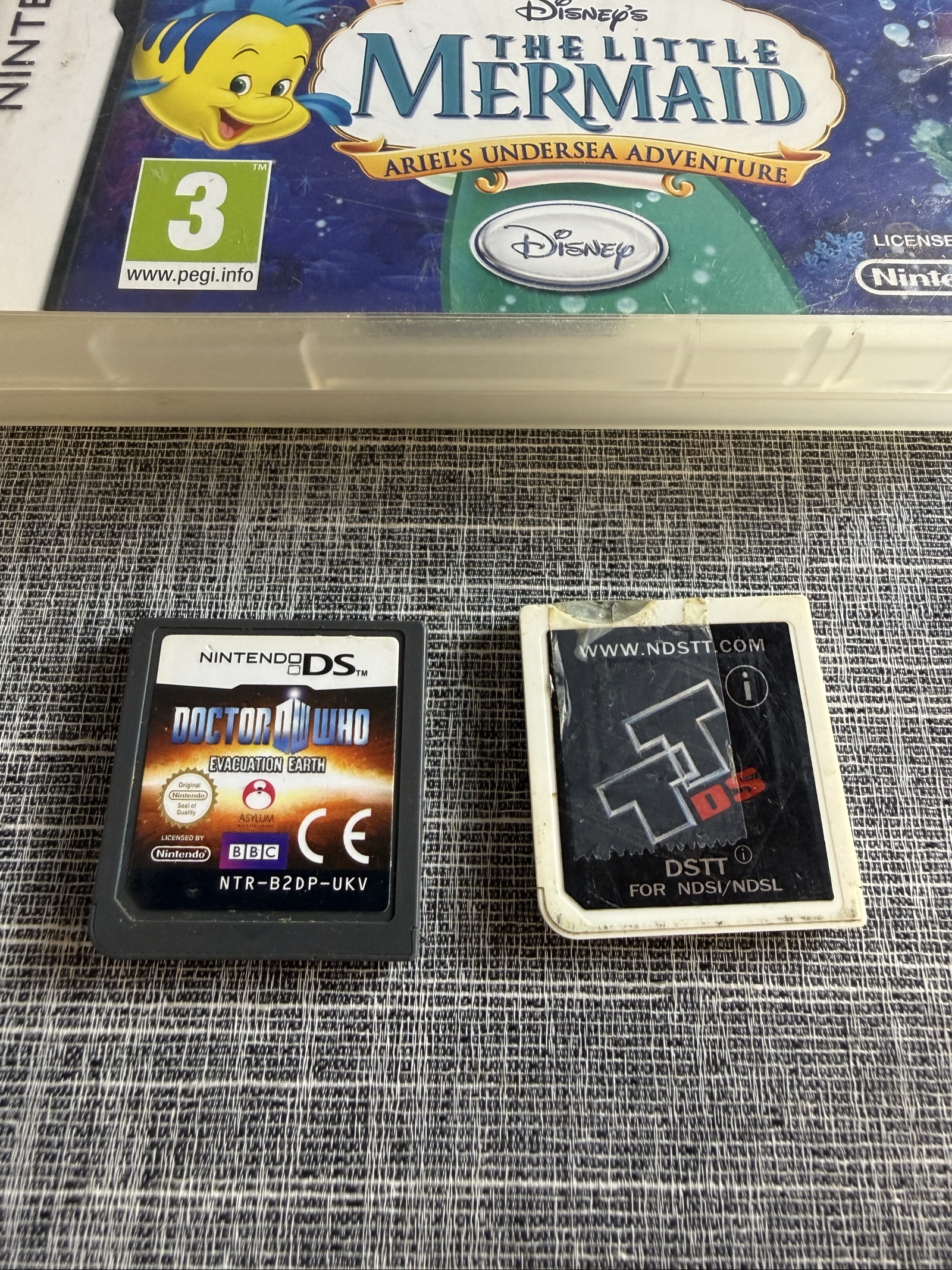 Nintendo DS Disney The Little Mermaid Game Card with Doctor Who Cartridge & DSTT image 2