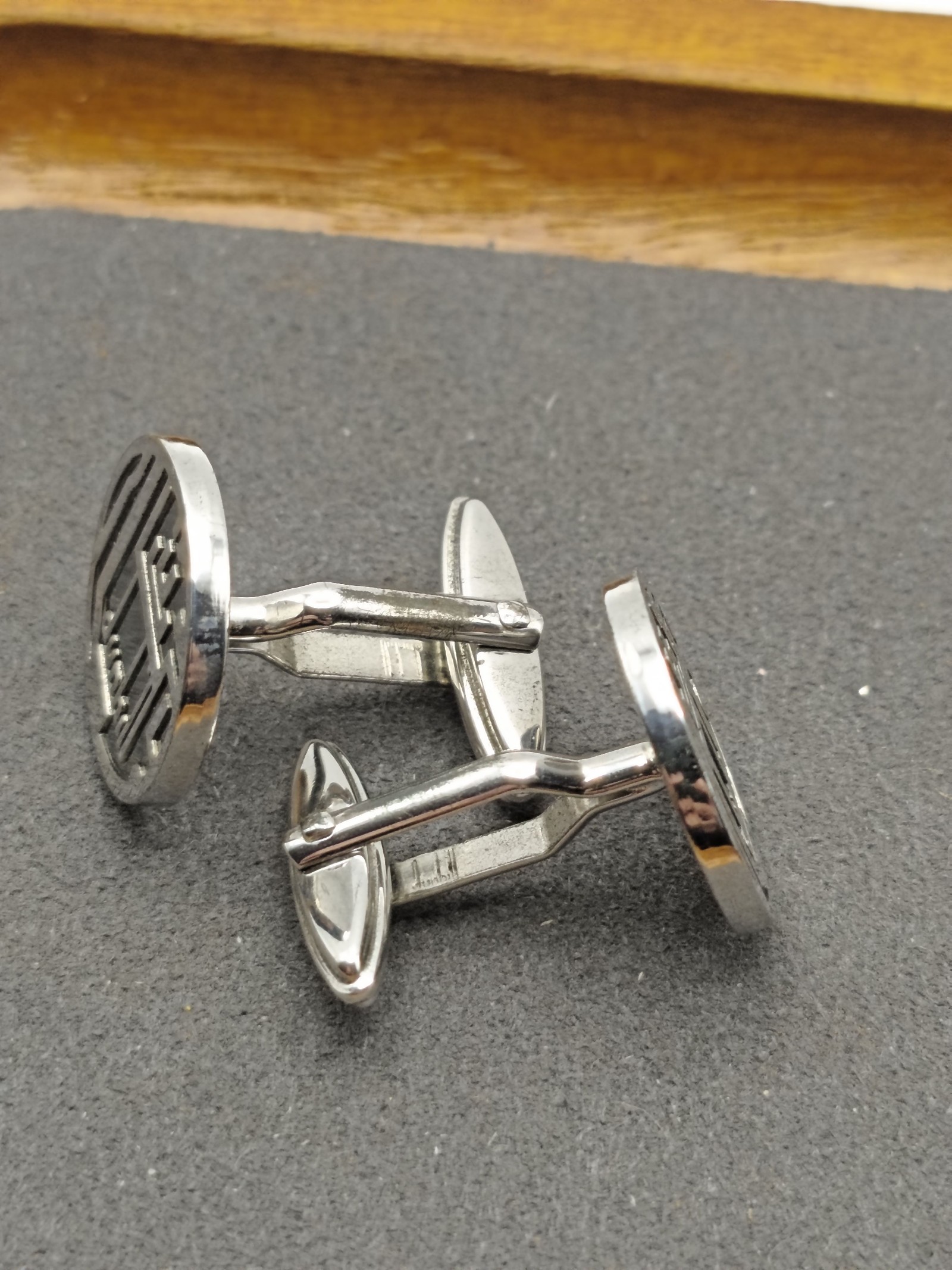 Dunhill Silver Logo Men's Cufflinks with Box Other image 7