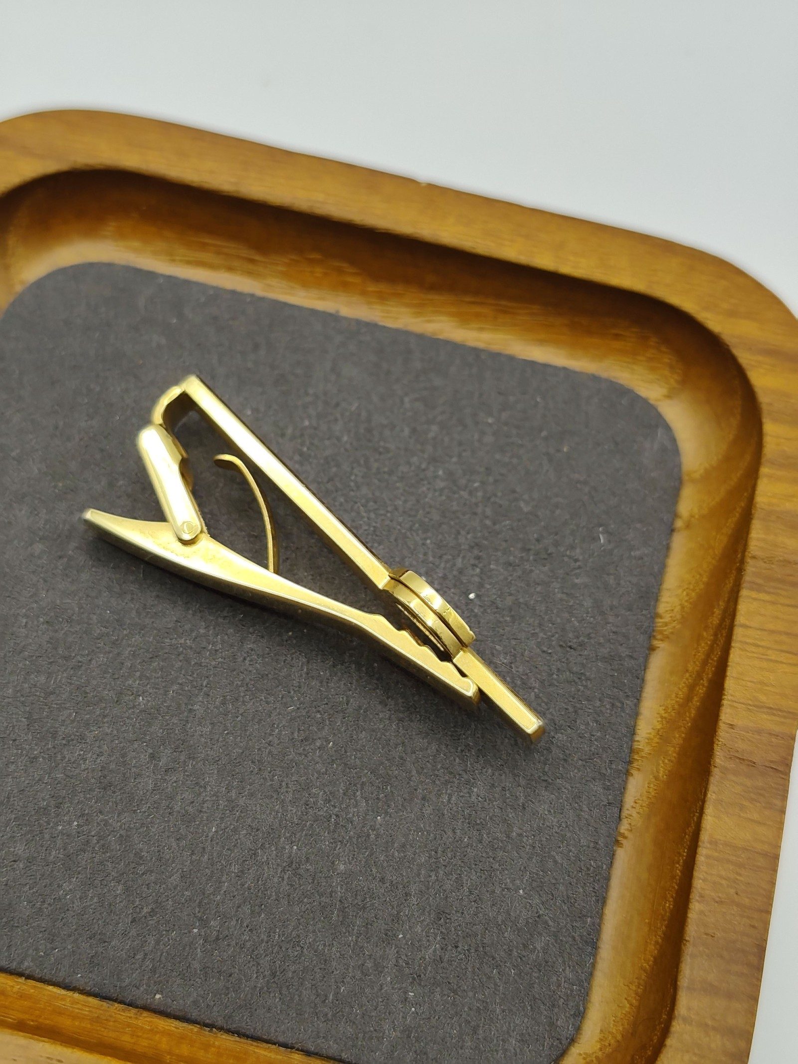 Celine Gold Tone Horseshoe Logo Tie Clip Men Other image 6