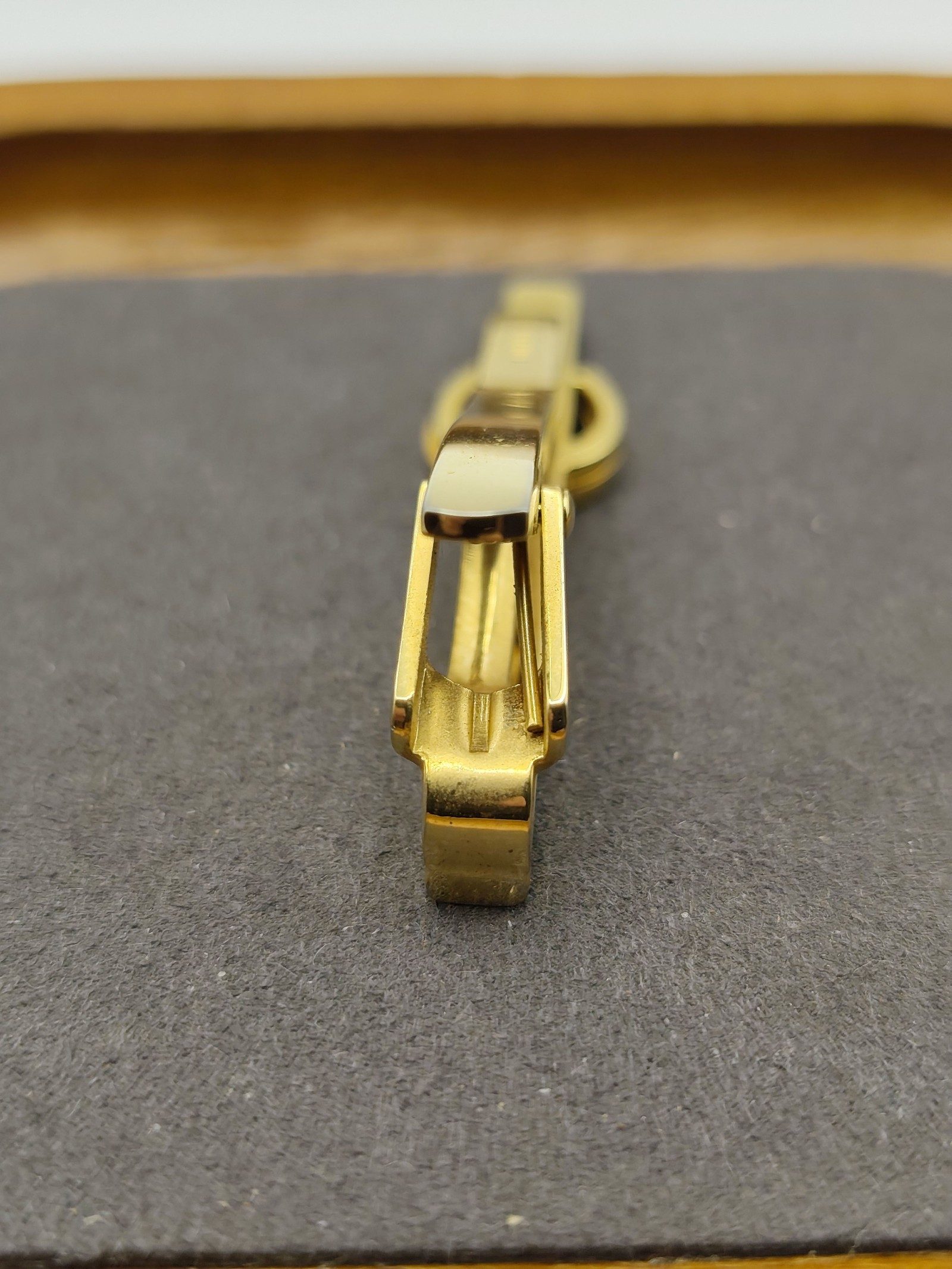 Celine Gold Tone Horseshoe Logo Tie Clip Men Other image 7