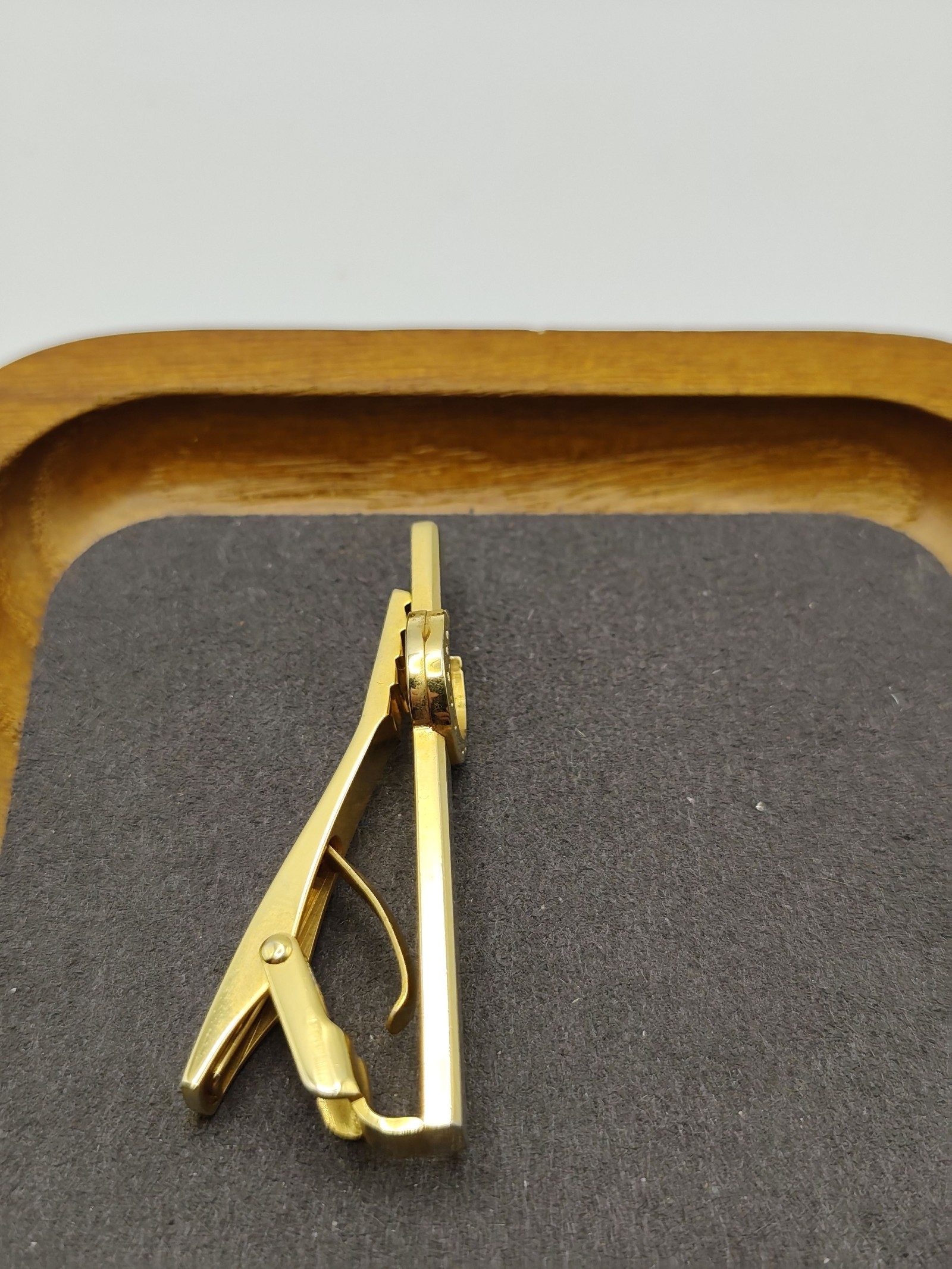 Celine Gold Tone Horseshoe Logo Tie Clip Men Other image 8
