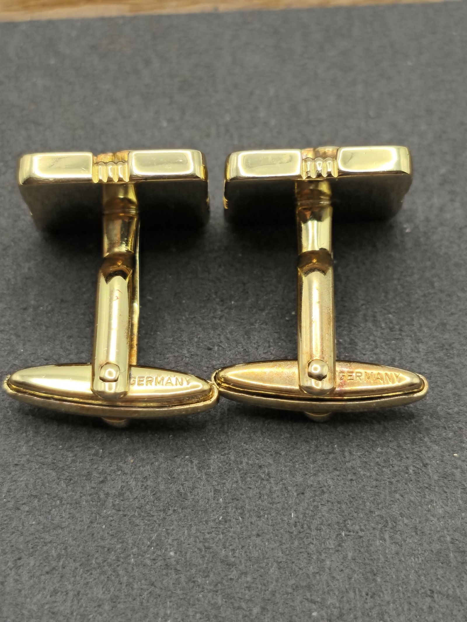 Dior Gold & Black Logo Square Cufflinks Men's image 9