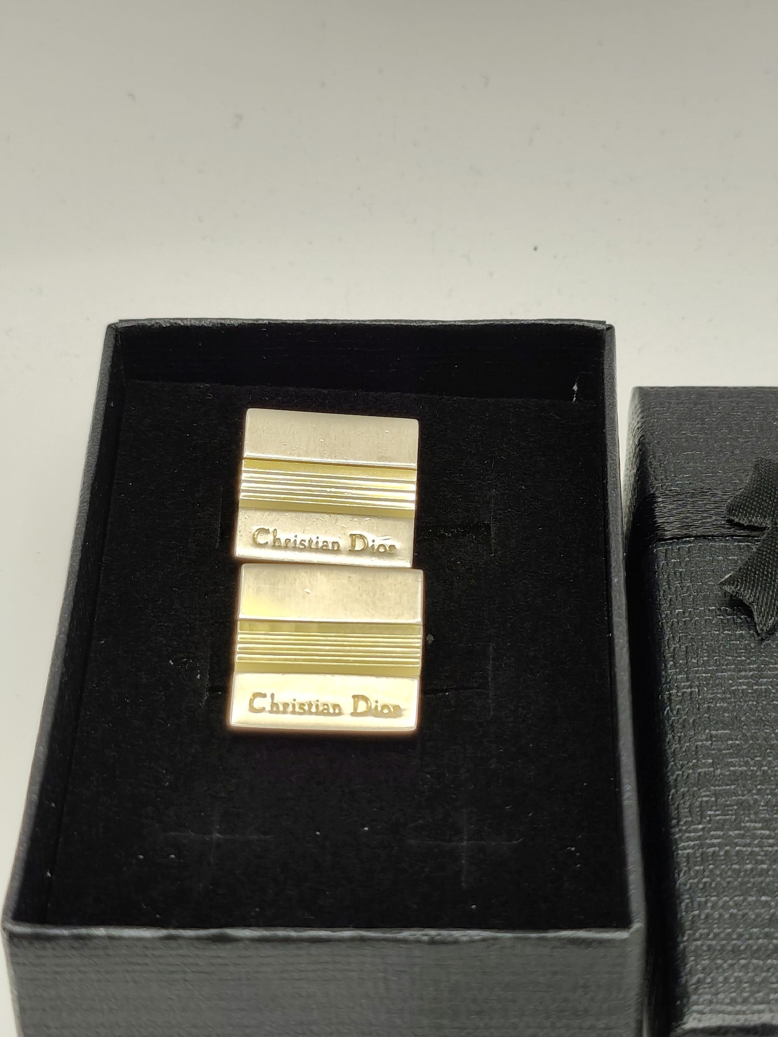 Christian Dior Men Silver & Gold Tone Cufflinks Other image 2