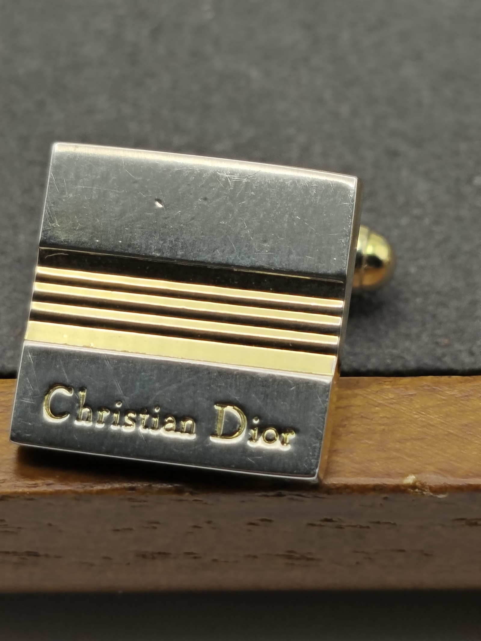 Christian Dior Men Silver & Gold Tone Cufflinks Other image 5