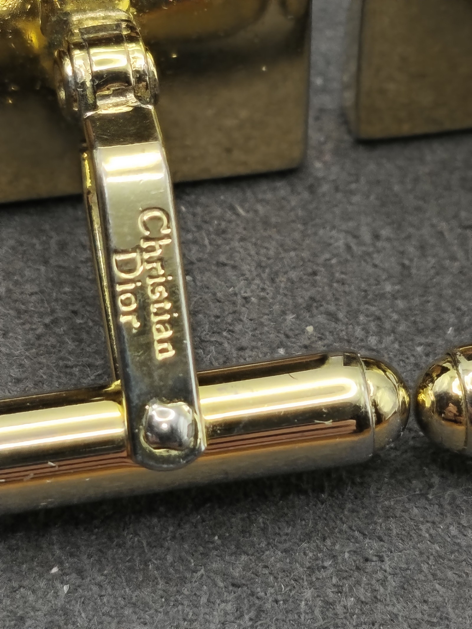 Christian Dior Men Silver & Gold Tone Cufflinks Other image 7