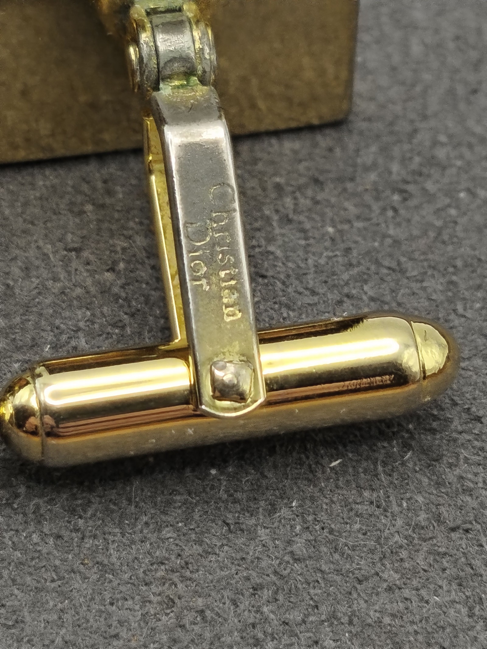 Christian Dior Men Silver & Gold Tone Cufflinks Other image 8