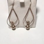 925 Silver Drop Earrings with Beads. B4