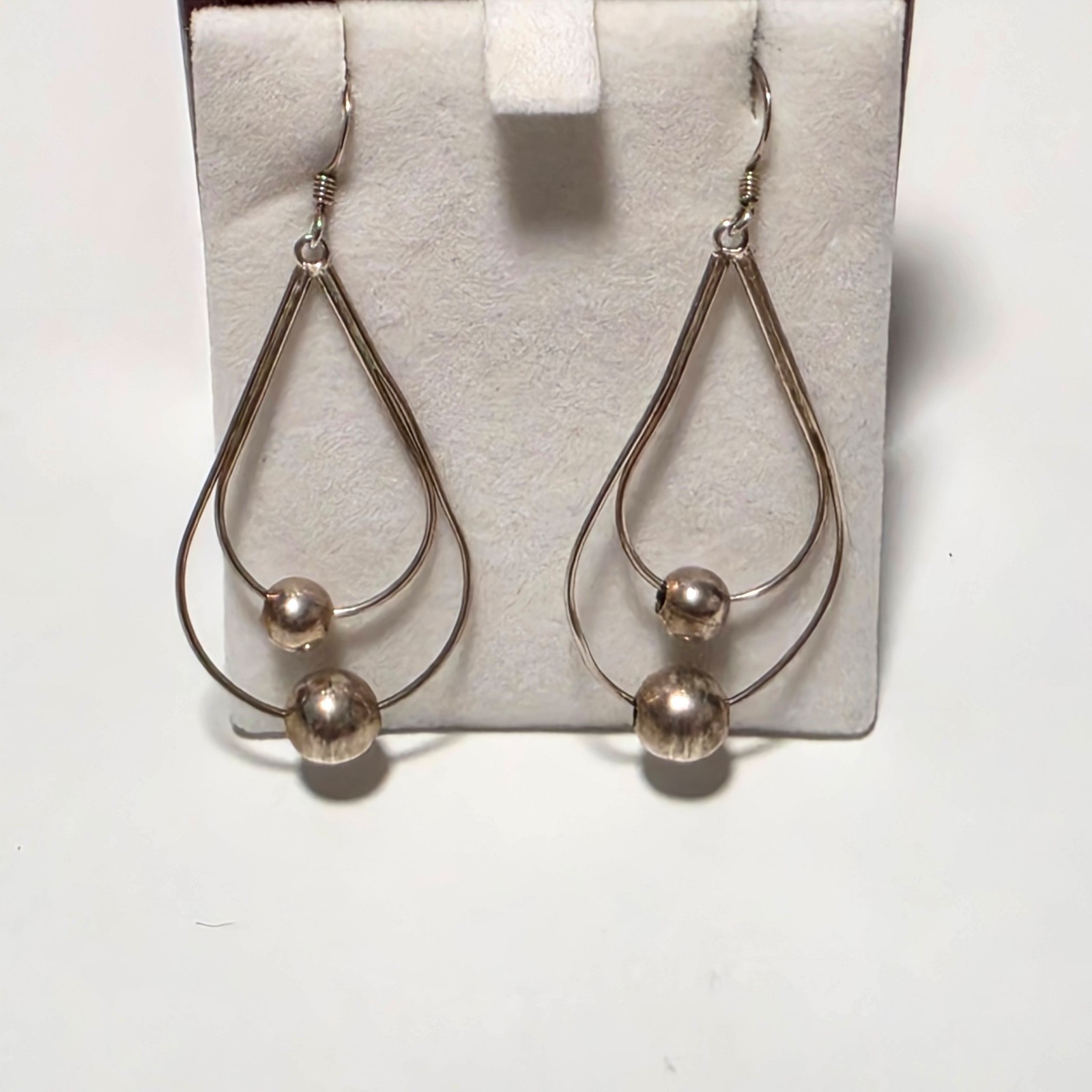 925 Silver Drop Earrings with Beads. B4 image 2