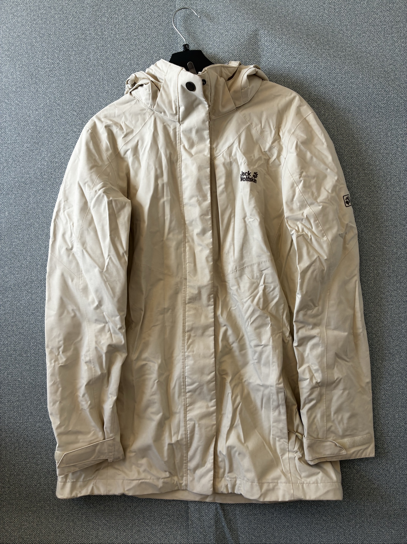 Jack Wolfskin Women's Beige Waterproof Jacket UK 12