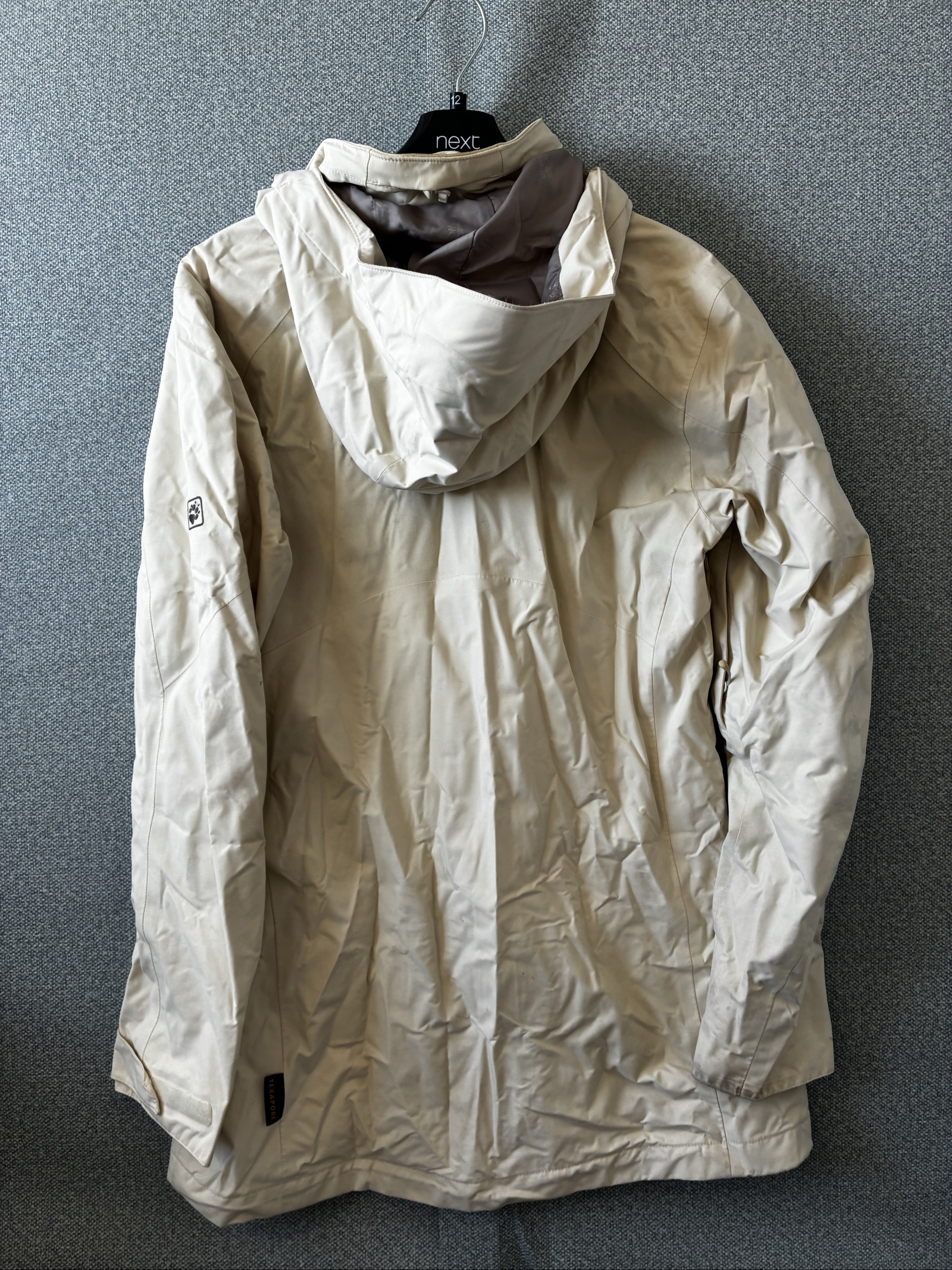 Jack Wolfskin Women's Beige Waterproof Jacket UK 12 image 6