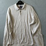 Chaps Ralph Lauren Men's Beige Cotton Long Sleeve Polo Shirt XL