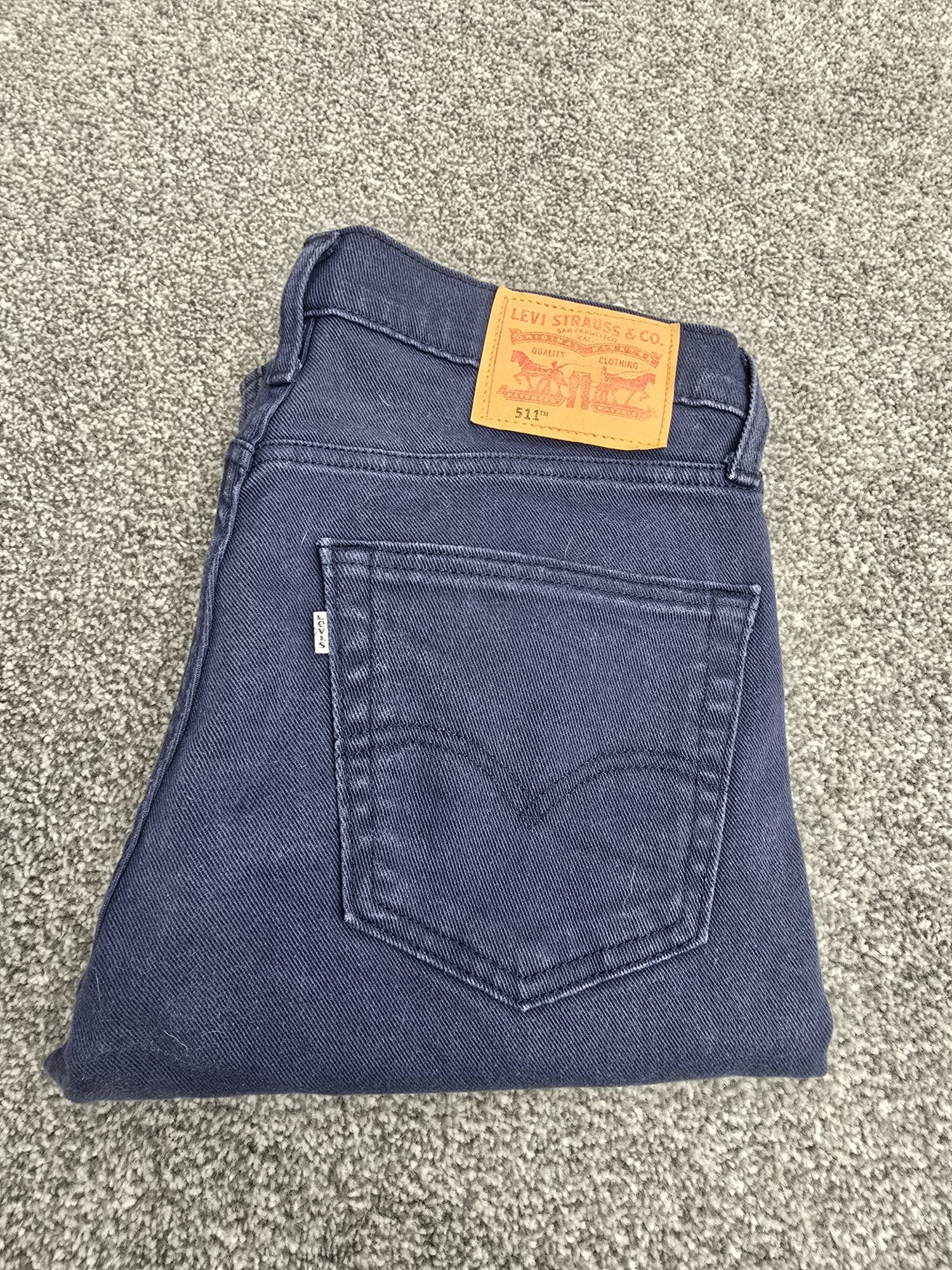 Levi's White Tab Men's Navy 511 Slim Fit Jeans 30"