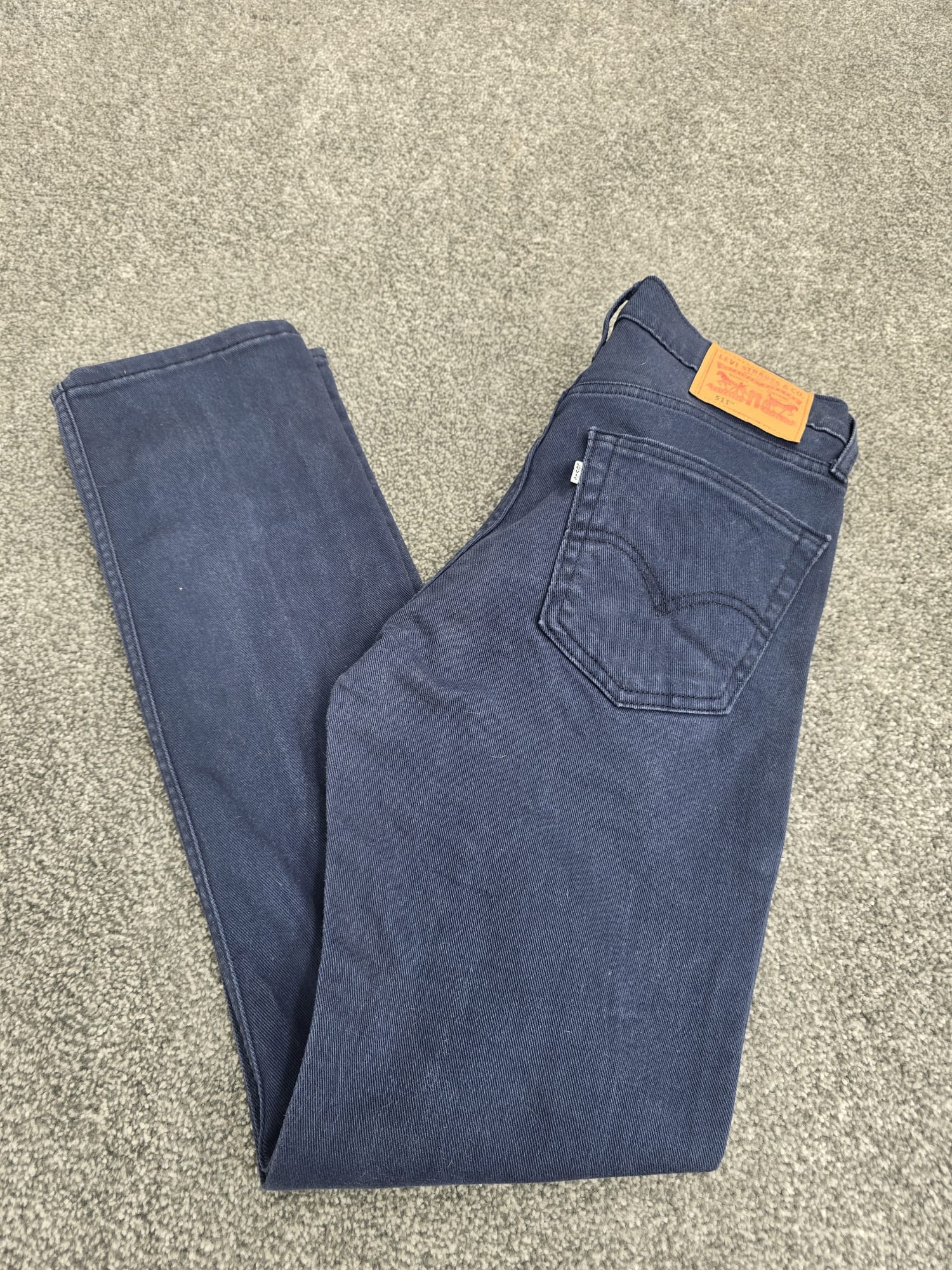 Levi's White Tab Men's Navy 511 Slim Fit Jeans 30" image 2
