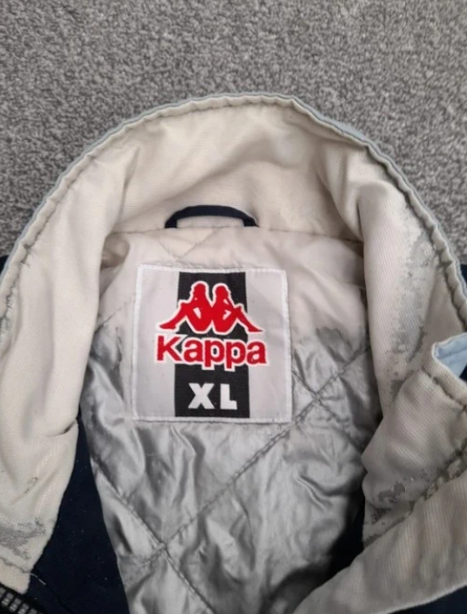Kappa Vintage quilted puffer Jacket,Blue,XL image 3