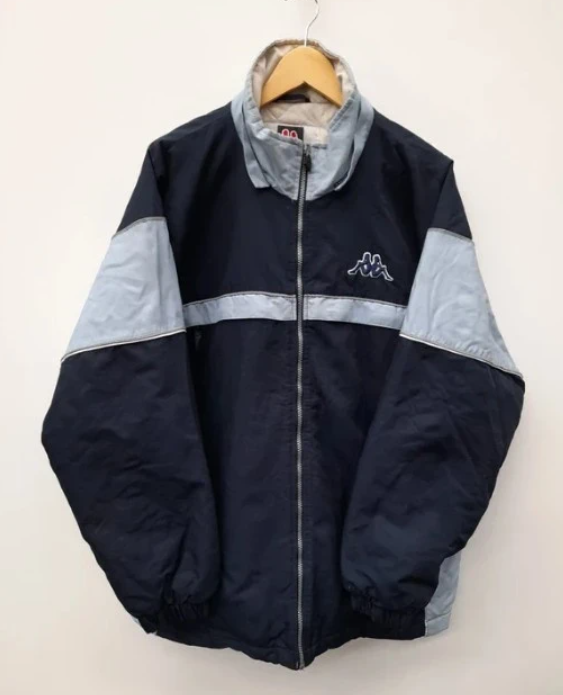 Kappa Vintage quilted puffer Jacket,Blue,XL image 6