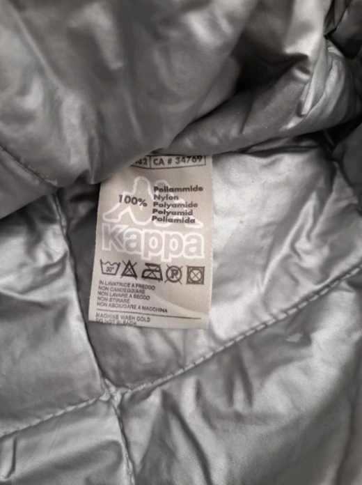 Kappa Vintage quilted puffer Jacket,Blue,XL image 7