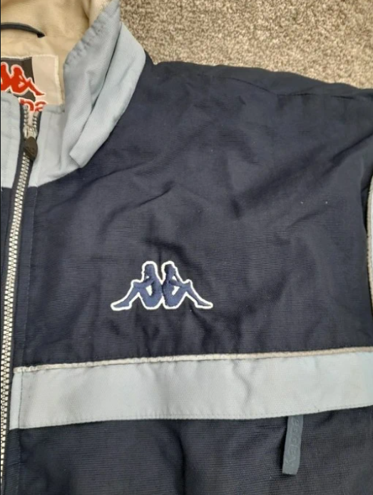 Kappa Vintage quilted puffer Jacket,Blue,XL image 8