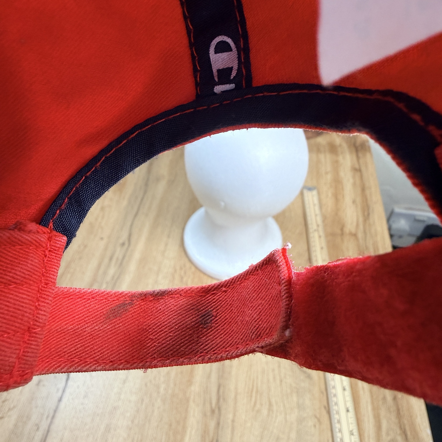 Champion Red Cotton Adjustable Baseball Cap One Size image 5