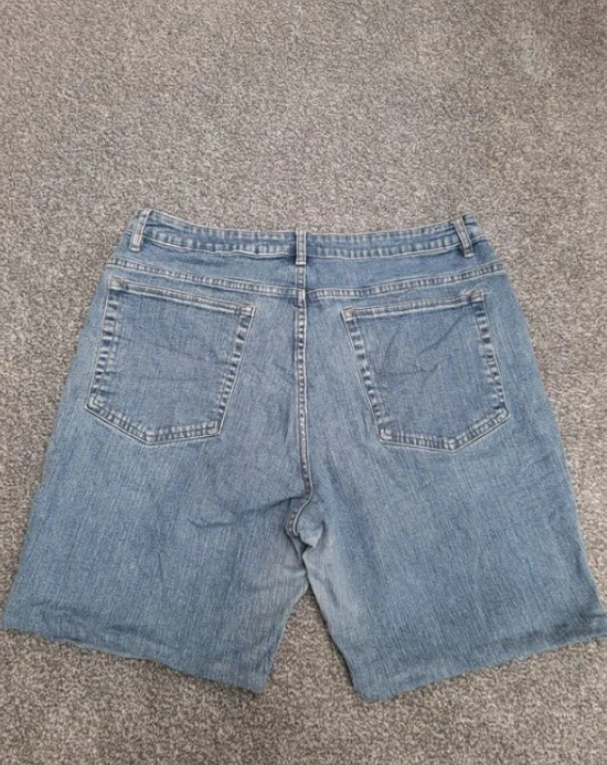 Lee Riveted ultimate 5 blue denim shorts 34" image 3