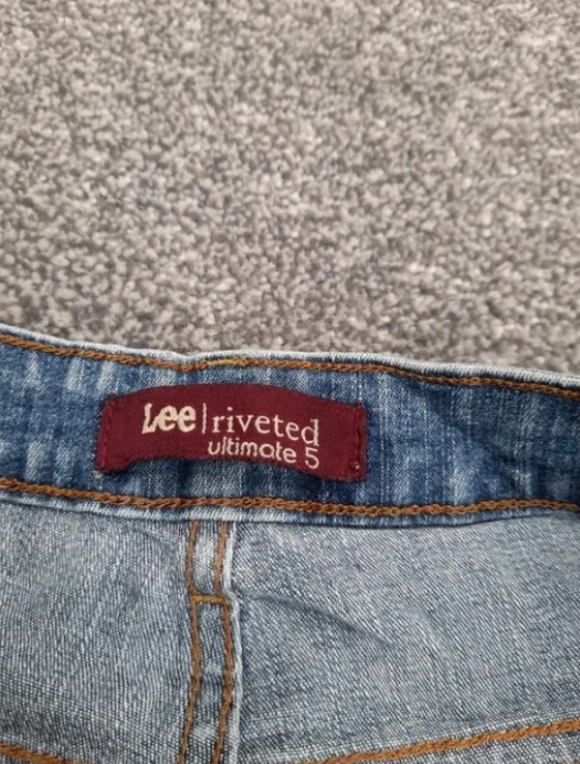 Lee Riveted ultimate 5 blue denim shorts 34" image 9
