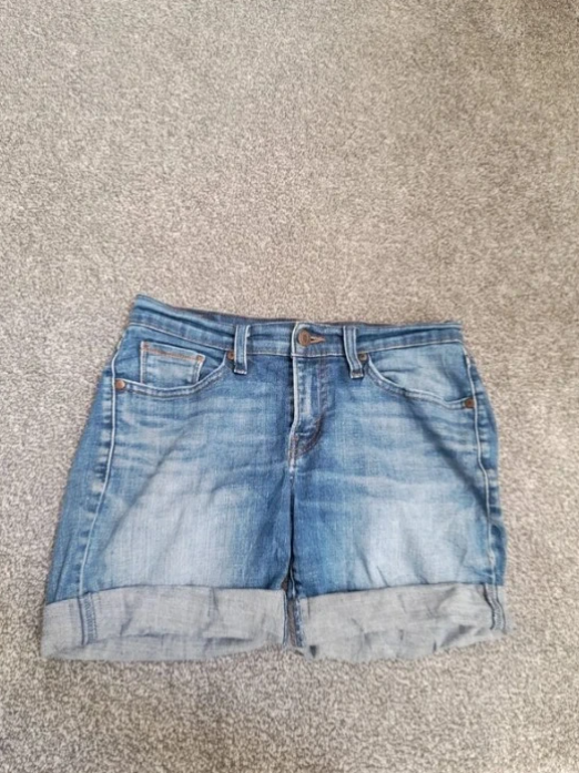 Blue Levi's Red Tab denim shorts 529 Curvy Boot 30" image 4