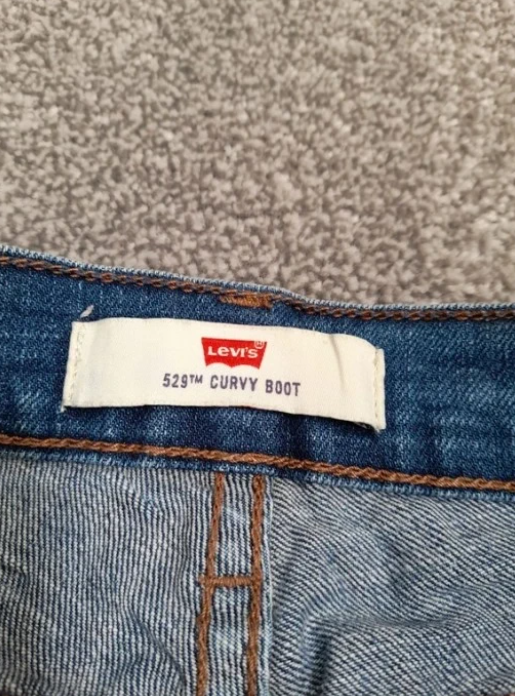 Blue Levi's Red Tab denim shorts 529 Curvy Boot 30" image 5