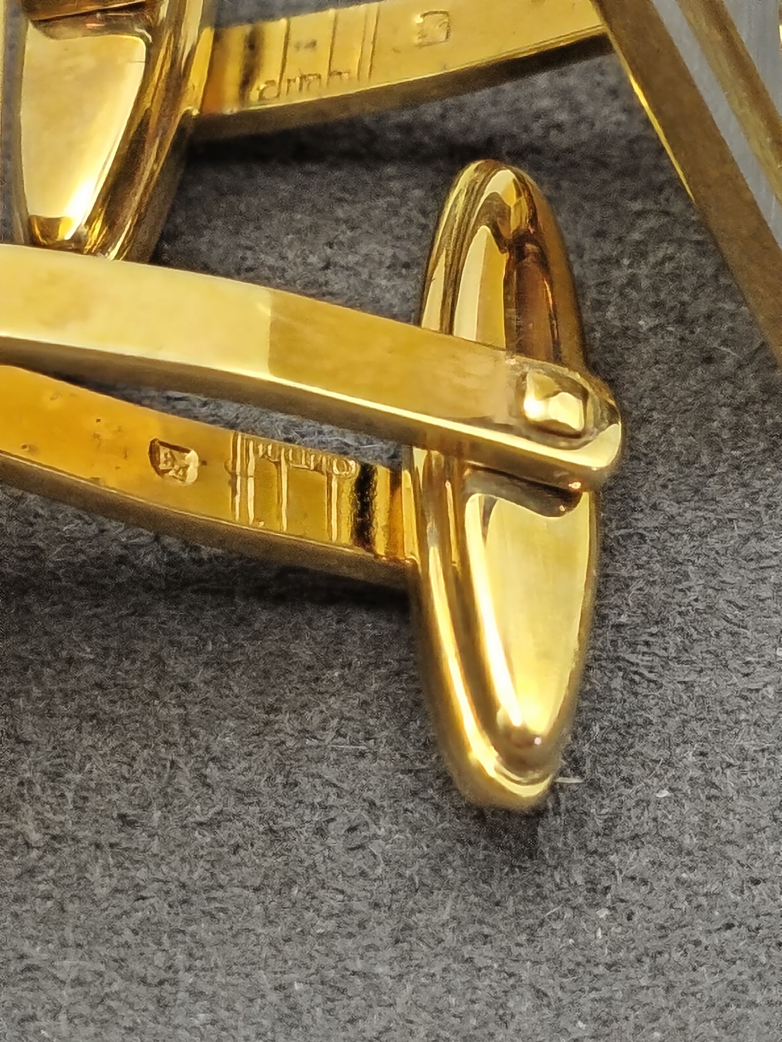 Dunhill Yellow & Silver Tone Square Cufflinks One Size image 8