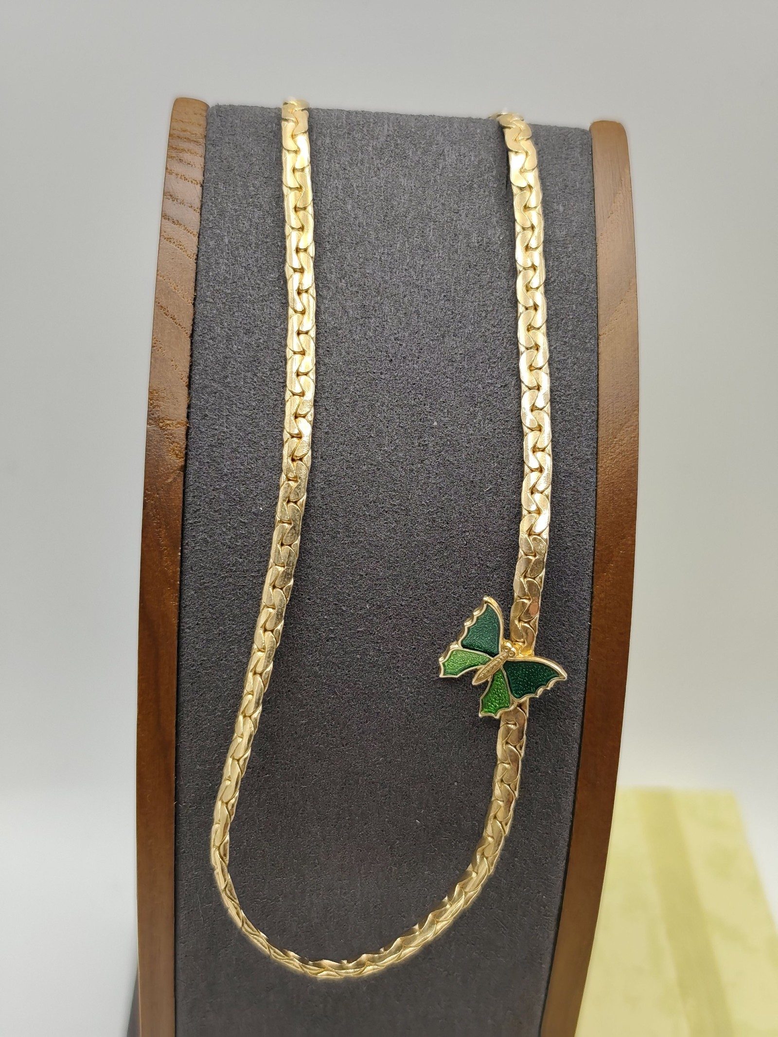 Cayon Women Gold Tone Green Butterfly Pendant Necklace Other image 2