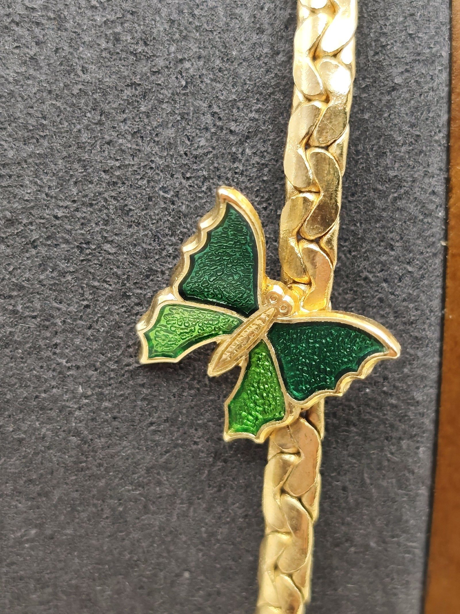 Cayon Women Gold Tone Green Butterfly Pendant Necklace Other image 3