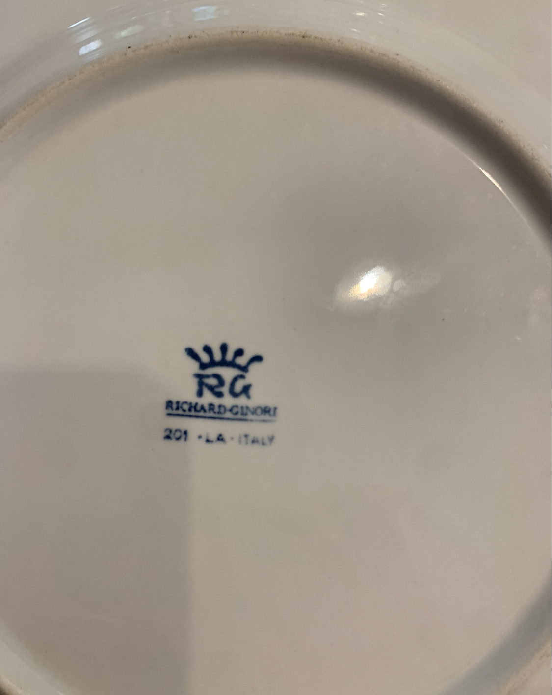 Richard Ginori Blanc Assiettes Porcelaine Bord Festonné Set de 4 - 201 LA Italy image 4