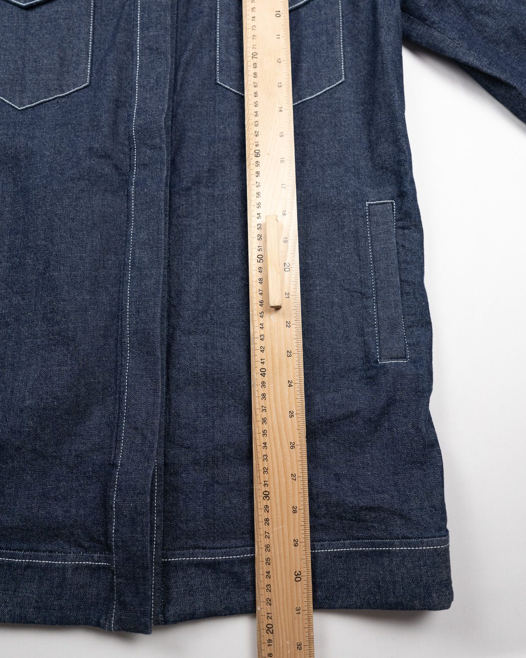 Loro Piana Navy Denim Overshirt Cotton Blend - Medium image 9