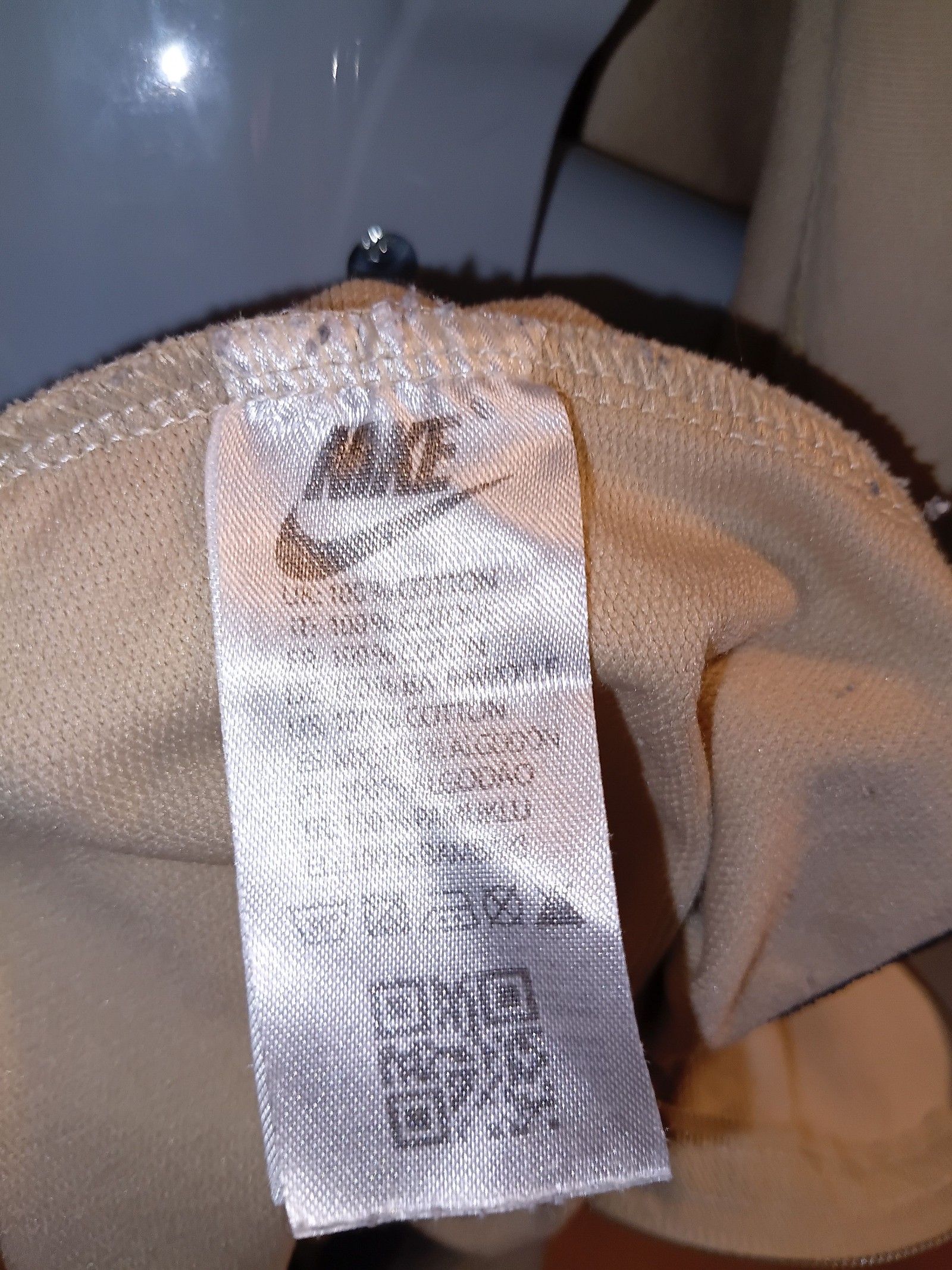 Nike Women's Beige & White Hooded Zip-Up Jacket Medium Cotton image 3
