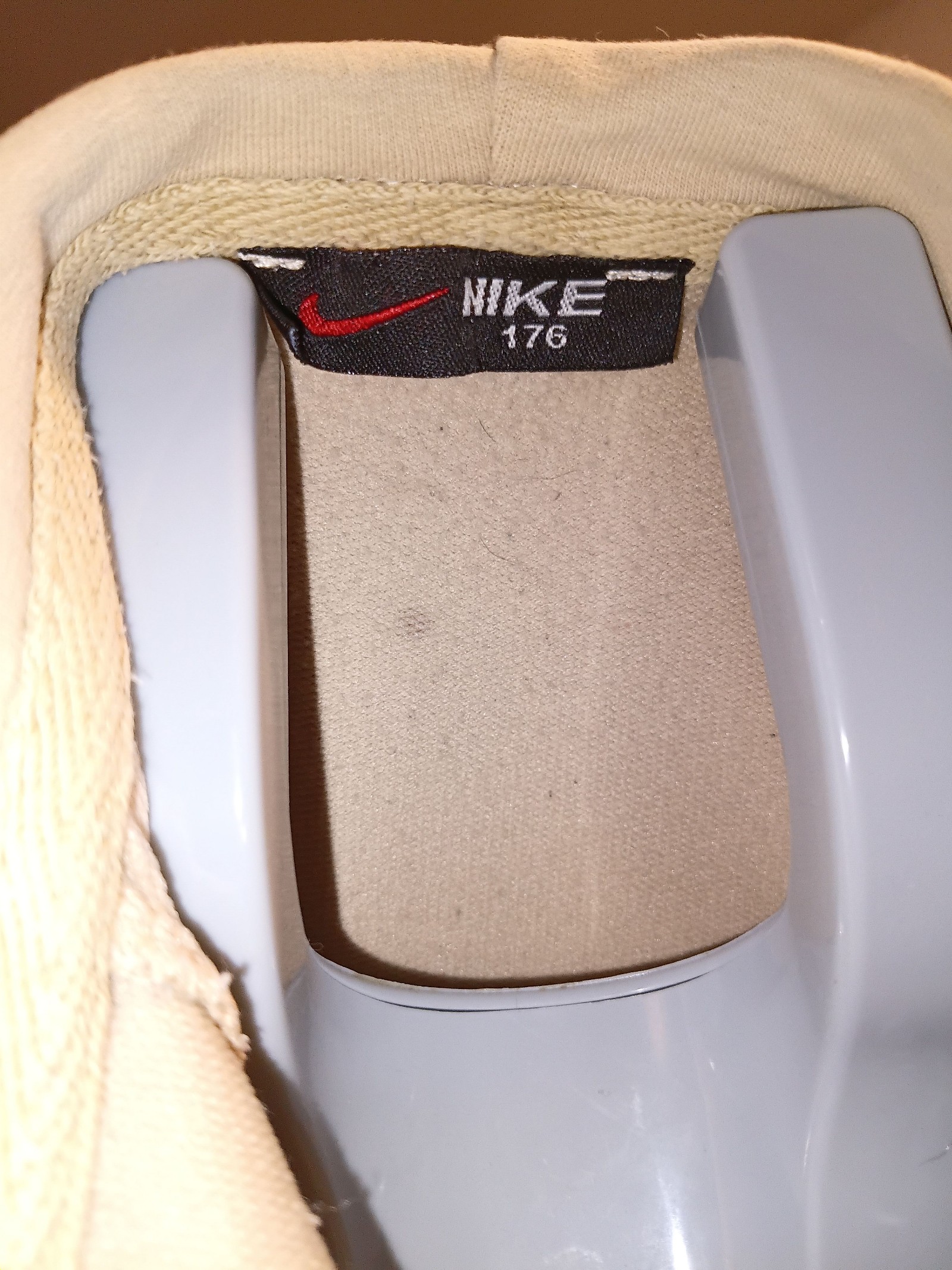 Nike Women's Beige & White Hooded Zip-Up Jacket Medium Cotton image 4